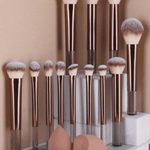 15pcs Makeup Brush Set, Including Powder Brush, Blush Brush, Highlighter Brush, Eyeshadow Brush, Lash Brush, Eyeliner Brush, Angled Makeup Sponge, Round Makeup Sponge, Round Powder Puff, Triangle Powder Puff, Triangle Makeup Sponge For Powder, Liquid Foundation Mixing, Beauty Makeup Tools