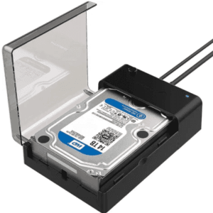 Rifah USB 3.0 to SATA External Hard Drive Lay Flat Docking Station for 2.5 or 3.5in HDD, SSD [Support UASP] (EC-DFLT)