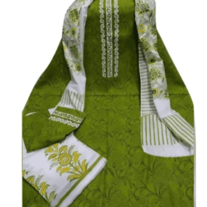 Unstitched Cotton Screen Printed Shalwar Kameez For Women3Piece Dress - Ethnic Elegance