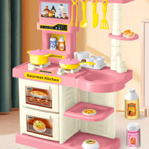 1set Mini Kitchen Playset Pretend Play Toy With Realistic Look And Functional Equipment, Including Tableware, Bakeware, Cookware, Etc. Scene Simulation For Parent-Child,Birthday Gift Interaction And Educational Play, Suitable For Boys And Girls Over 3 Years Old, Birthday Gift,Toys For Girls,Kitchen Toys,Kids Kitchen Sets,Kitchen