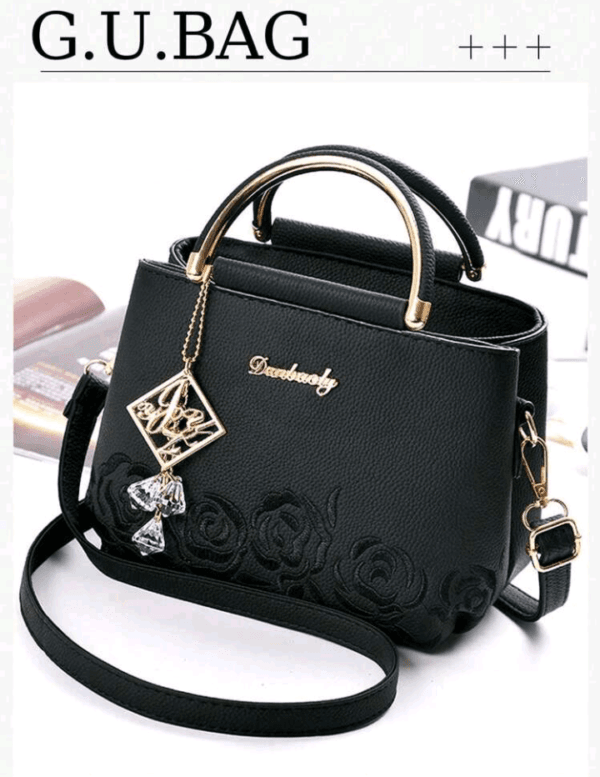 1pc Minimalist Embroidered Ladies Handbag With Accessory Gift, Valentine's Day Gifts