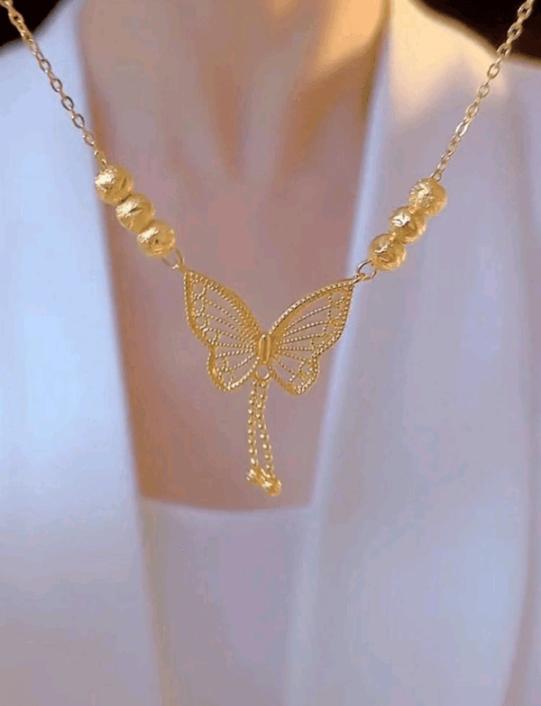 1pc Fashion Stainless Steel Butterfly Pendant Necklace For Women For Daily Decoration - Image 2