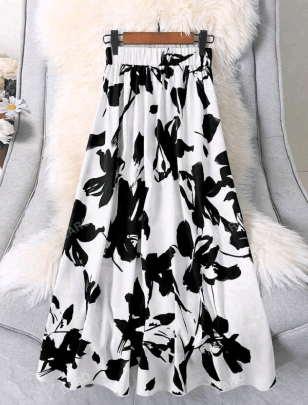 Women Floral Print A-Line Skirt, Casual For Everyday Wear