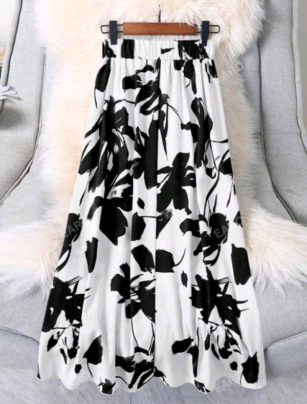 Women Floral Print A-Line Skirt, Casual For Everyday Wear - Image 2