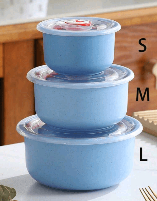 S/M/L 1pc Or 3pcs Refrigerator Food Storage Container Set