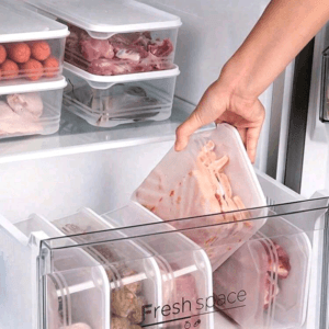 1/3pcs Refrigerator Food Storage Containers With Lids, Stackable Airtight Sealed Boxes For Kitchen Meat, Fruit & Vegetable Preservation Christmas Gift
