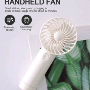 AOYI 1pc 500mAh Rechargeable Battery-Powered Handheld Mini 3-Speed Adjustable Eyelash Fan With USB Charging Cable & Lanyard