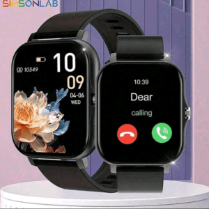 SIMSONLAB Universal Smartwatch For Both Men And Women, Smart Watch For Women With High Definition Screen Smartwatch, 1.83-Inch High-Definition Color Screen With Curved Surface, Fully Fitted Touch Screen, Sporty Smartwatch Support For Multiple Languages, Wireless Charging Function, Music Player, Phone Call Function, Message Notification, Suitable For Android & IOS, For School, Sports, Gatherings