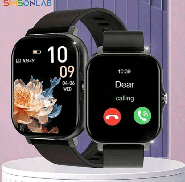 SIMSONLAB Universal Smartwatch For Both Men And Women, Smart Watch For Women With High Definition Screen Smartwatch, 1.83-Inch High-Definition Color Screen With Curved Surface, Fully Fitted Touch Screen, Sporty Smartwatch Support For Multiple Languages, Wireless Charging Function, Music Player, Phone Call Function, Message Notification, Suitable For Android & IOS, For School, Sports, Gatherings