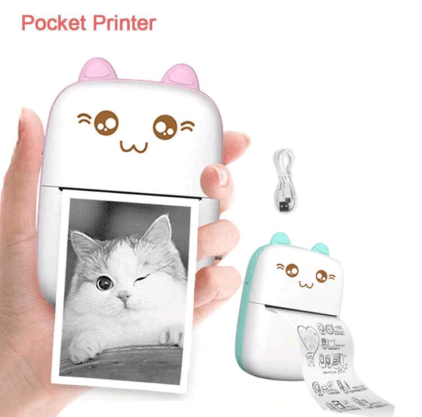 Mini Pocket Photo Printer, Wireless Picture Printer, Portable Phone Printer, Sticker Printer