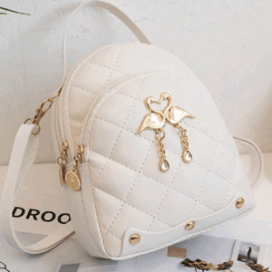 A Mini Quilted Backpack, A Mini Swan Hardware Decoration Small School Bag, Very Suitable For Travel, Shopping. School Bag,S Bag,S Backpack,Mini Backpack,Bag School,School Backpack, Bag,School Bag S,