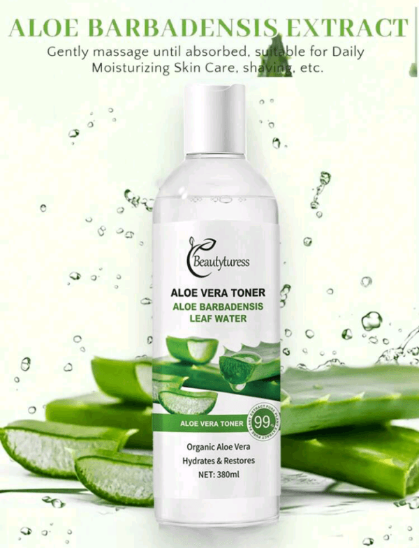 3-Piece Aloe Vera Hydrating & Soothing Set: 380ml Toner, 100ml Moisturizer, 100g Cleanser, Containing Aloe Vera Leaf Water, Hyaluronic Acid, Niacinamide, Replenishes And Locks In Moisture, Keeps Skin Soft, Smooth And Gentle, Non-Irritating, Pure Natural Aloe Vera Water Provides Excellent Hydrating And Nourishing Effects, Combats Dryness, Suitable For Daily Skincare For Both Men And Women