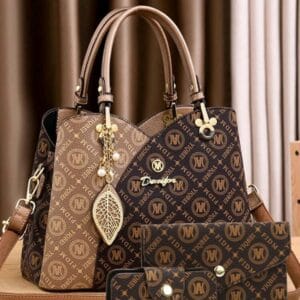 This Year's Popular Three Pieces Set Of Mother And Daughter Bags, Classic Large Capacity Women's Casual Handbag, High-End Temperament Women's Presbyopia Bag
