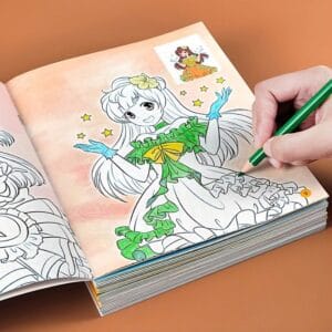 Princess Coloring Book Set - 1pc, Clear Printed Creative Sketch Diaries With 128 Princess Illustrations For Focus & Imagination Boosting Activities, Perfect For Relax On Christmas, New Year, Valentine's, Halloween, Easter, Birthdays & Parties, Coloring Books, Best For Easter Gift