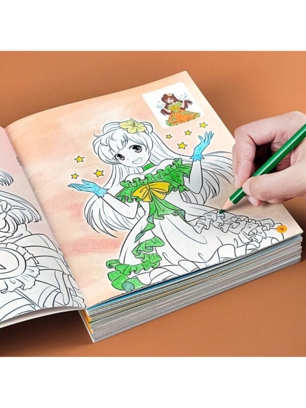 Princess Coloring Book Set - 1pc, Clear Printed Creative Sketch Diaries With 128 Princess Illustrations For Focus & Imagination Boosting Activities, Perfect For Relax On Christmas, New Year, Valentine's, Halloween, Easter, Birthdays & Parties, Coloring Books, Best For Easter Gift