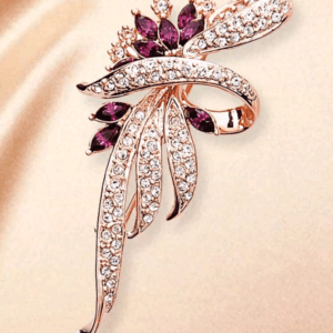 1pc Delicate Design Suits Brooch Crystal Flower Decor Ladies Invisible Clips, Suitable For Daily Wear