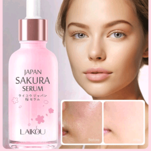 LAIKOU 1pc Deep Nourishing LAIKOU Japan Sakura Facial Serum, 30ml Skin Rejuvenation Face Essence Shrink Pores Facial Treatment Easy Going For Travel Gift For Women, Mom, Wife, Sister, Teen, Girl Friend Skincare Spa Mother's Day