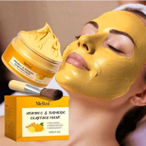 4.23oz Vitamin C & Turmeric Clay Face Mask Turmeric Peeling Mask Blackhead Deep Cleansing Mask Vitamin C Peeling Mask The Look Of Large Pores, Dirt And Oily Skin,Perfect For Mother'S Day Gifts