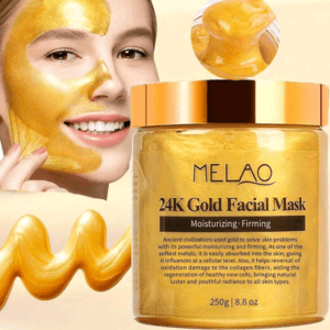 MELAO 24K Gold Facial Mask, Anti-Aging Gold Face Mask For Flawless & Moisturizes Skin, Helps Reduces Wrinkles, Fine Lines & Acne Scars, Removes Blackheads, Dirt & Oils