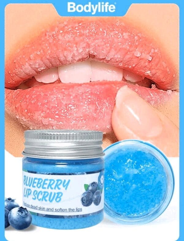 25g Blueberry Lip Scrub, Rich Blueberry Fragrance, Reduce Dead Skin And Soften The Lips,Naturally Hydrating, Moisturizing Lips, Gentle On Lips, Lip Care Product
