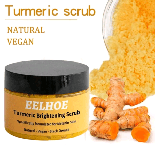 EELHOE 1pc/100gm Turmeric Scrub - Deep Cleansing ,Removes Dead Skin Cells, Brightens & Smoothens Skin, Hydrating And Nourishing Skin Care