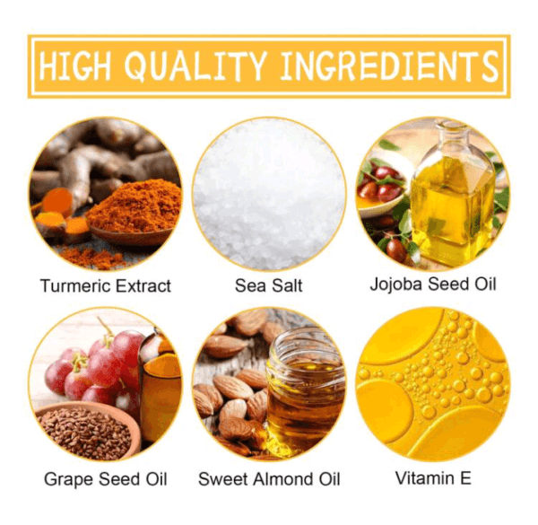 EELHOE 1pc/100gm Turmeric Scrub - Deep Cleansing ,Removes Dead Skin Cells, Brightens & Smoothens Skin, Hydrating And Nourishing Skin Care - Image 2