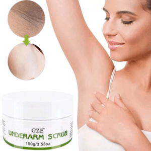 GZE Underarm Scrub With Peppermint, Aloe Vera And Walnut Shell Powder, Underarm Scrub Helps On Removing Odor, Deep Cleanse & Exfoliating, For Legs, Knee, Feet, Hands Whole Body, Armpit Whitening