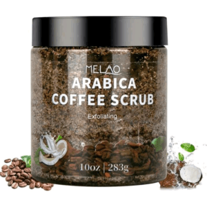 MELAO Arabica Coffee Scrub - Exfoliating Scrub For Smooth & Glowing Skins | Reduce Stretch Marks, Acne & Cellulite | Gift For Coffee Lovers