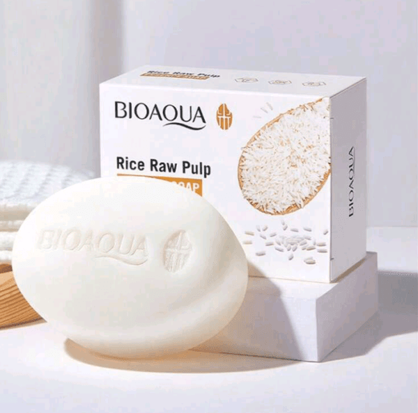 100g Natural Rice Puree Essence Soap For Daily Face & Body Care - Gentle And Effective, Suitable For Both Men And Women