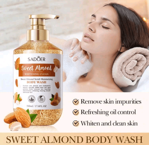 Sweet Almond Frosted Whitening And Moisturizing Bath Gel Cleaning Bath Liquid 500ML