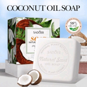 Coconut Oil Moisturizing Soap Bar, 100g - Hydrates & Softens Skin, Increases Elasticity, Full Body Use, Formaldehyde-Free 100g