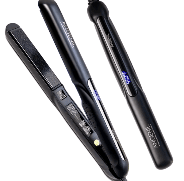 ANGENIL 【US】ANGENIL Professional Ceramic Flat Iron Hair Straightener and Curler 2 In 1, Argan Oil Flat Iron Curling Iron In One, Fast Heating Hair Straightening Styling Iron, Dual Voltage Flat Iron for Women Gift