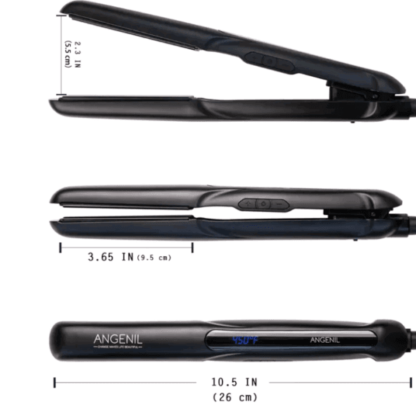 ANGENIL 【US】ANGENIL Professional Ceramic Flat Iron Hair Straightener and Curler 2 In 1, Argan Oil Flat Iron Curling Iron In One, Fast Heating Hair Straightening Styling Iron, Dual Voltage Flat Iron for Women Gift - Image 4