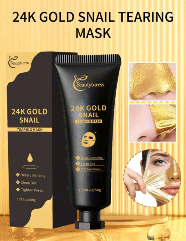 24k Snail Gold Protein Exfoliating Mask, Whitening, Degreasing, Blackhead Removing, Cleansing And Beauty Mask