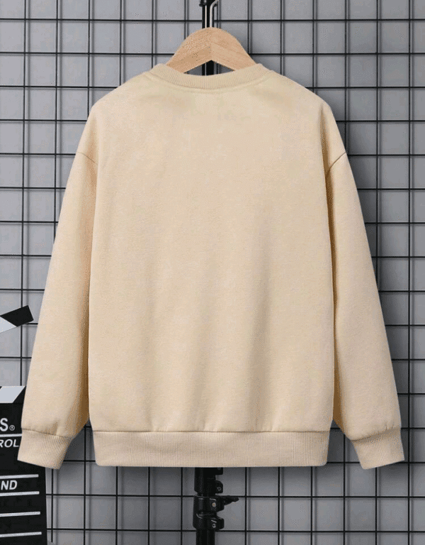 Tween Boy Astronaut & Letter Graphic Thermal Lined Pullover - Image 2