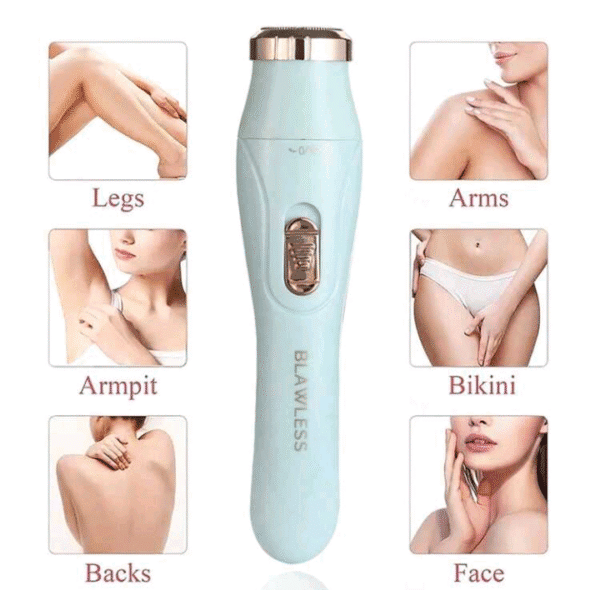 Rechargeable 3-In-1 Electric Razor For Women - Painless Hair Trimmer For Face, Nose, Eyebrows, Beard, Mustache, Arm, Leg, Armpit, And Bikini - Portable Body Shavers Set Rechargeable Grooming Kit Holiday Gift