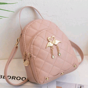 A Mini Quilted Backpack, A Mini Swan Hardware Decoration Small School Bag, Very Suitable For Travel, Shopping. School Bag,S Bag,S Backpack,Mini Backpack,Bag School,