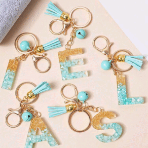 1pc Creative 26 Letter Alphabet Butterfly Keychain Pendant, Accessory For Kids Backpacks And Handbags