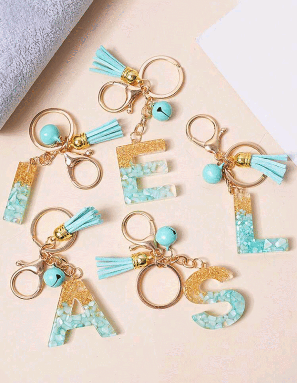 1pc Creative 26 Letter Alphabet Butterfly Keychain Pendant, Accessory For Kids Backpacks And Handbags