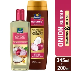 ONION BUNDLE - Parachute Advansed Onion Hair Growth Oil 200ml & Parachute Naturale Shampoo Onion Hair Fall Control 345ml - onion