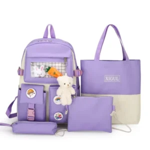 4 Piece Set Schoolbag for girls