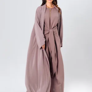 Tie-up Abaya with Inner and Hijab