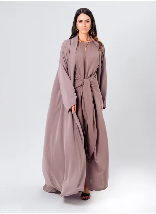 Tie-up Abaya with Inner and Hijab