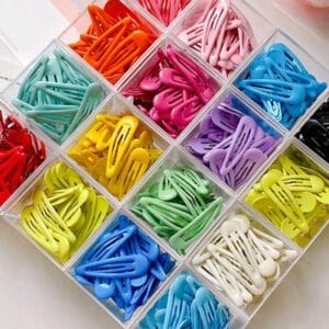40pcs Women Y2K Candy Colors Random Mix Cute Oil Drop Colorful Small Size Bangs Hair Clips Fashion Versatile Hair Accessories Suitable For Daily Outfit Matching Decorations Hair Clips
