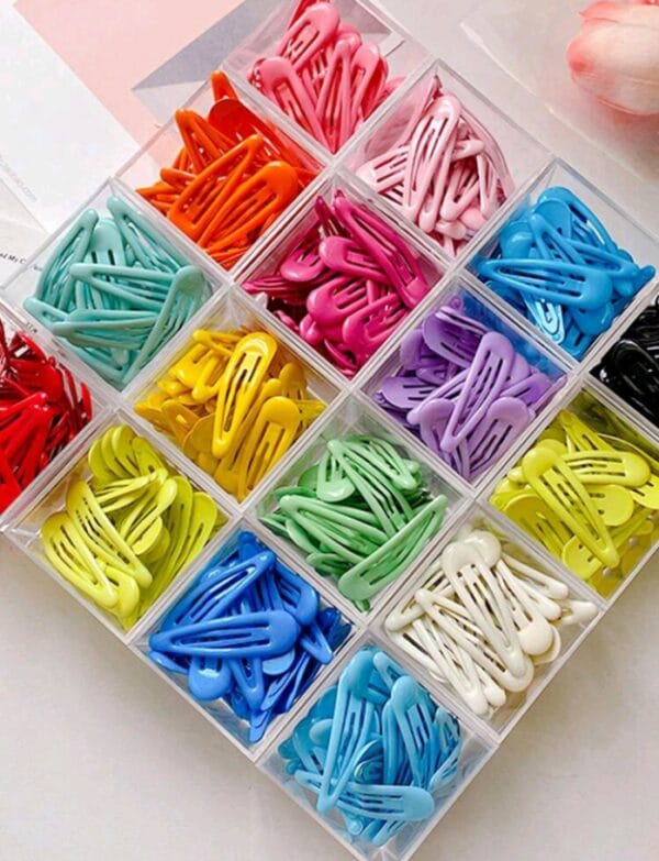 40pcs Women Y2K Candy Colors Random Mix Cute Oil Drop Colorful Small Size Bangs Hair Clips Fashion Versatile Hair Accessories Suitable For Daily Outfit Matching Decorations Hair Clips