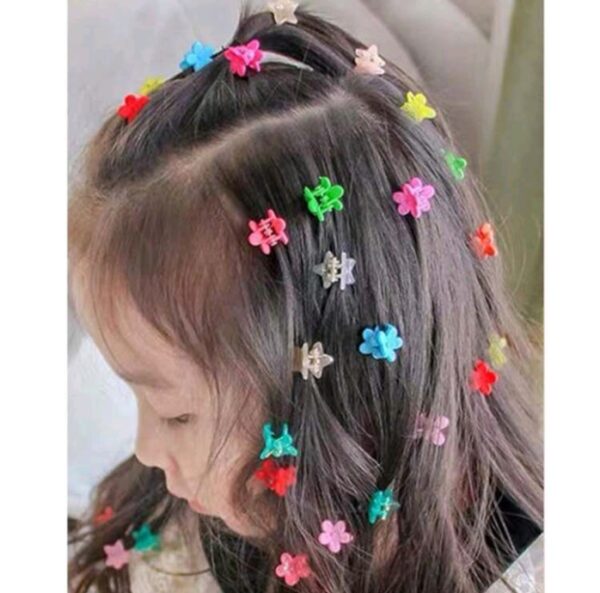 50pcs Women Solid Flower Design Cute Hair Claw For Hair Decoration For Back To School Valentine's Day Valentines - Image 2