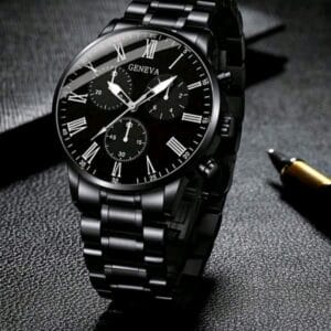 Men's Quartz Round Dial Business Casual Watch & Bracelet Combo Gift Set, Suitable For Valentine's Day, New Year, Christmas, Birthday Present To Family & Friends