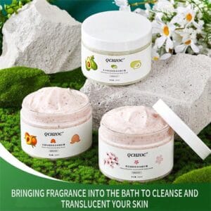 300g/Pc Sakura Fragrance Body Scrub, Delicate Scrub Particles To Exfoliate And Soften Rough Keratin, Anti-Wrinkle, Pore Cleansing, Brightening, Moisturizing & Nourishing