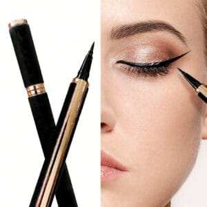 New Black Velvet Self-Adhesive False Eyelashes 2 In 1 Glue Pen, High Viscosity & Non-Smudging, Glue Free, 1pc