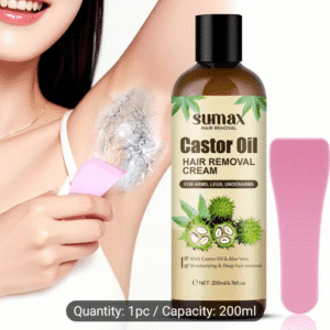 Aloe Vera Women'S Hair Removal Cream with Castor Oil, Moisturizing And Gentle Non-Irritating Skin Smoothness, Suitable for Daily Body Cleaning Care for Women, 200ml/6.76o